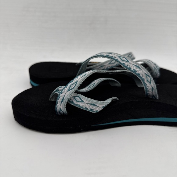 Teva Women's Shoes SZ 5 Olowahu Slip Cross Straps Sari Ribbon Sandals Flip Flops - Picture 3 of 16